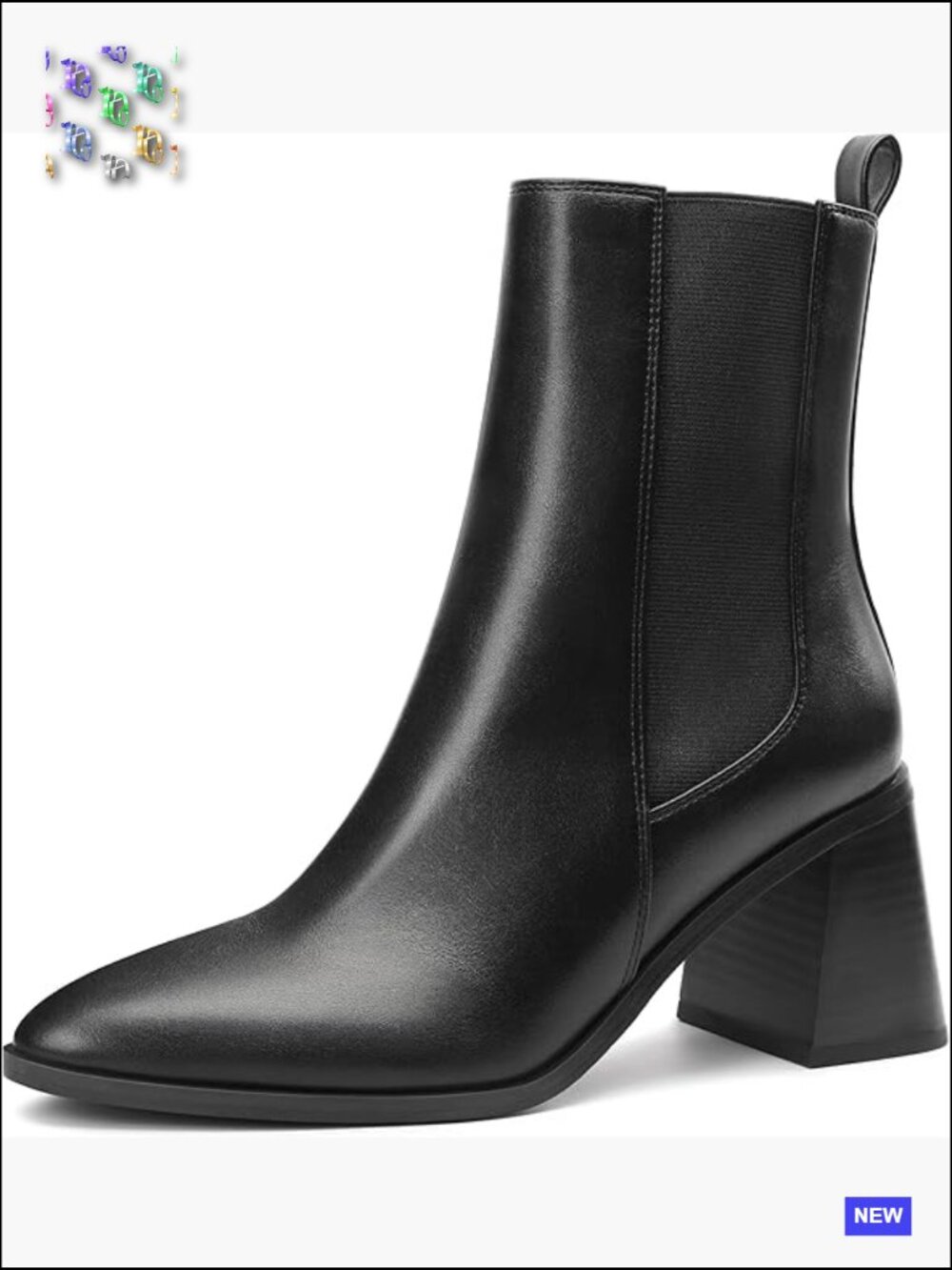 Tall Shaft Chelsea Ankle Boots Chunky Block Heel Pointed Toe Fall Winter Heeled
